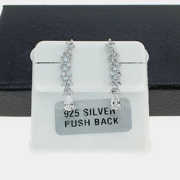 925 sterling silver luxury CZ earrings for women/girls, Best forRJUS2204 - Picture 9 of 9